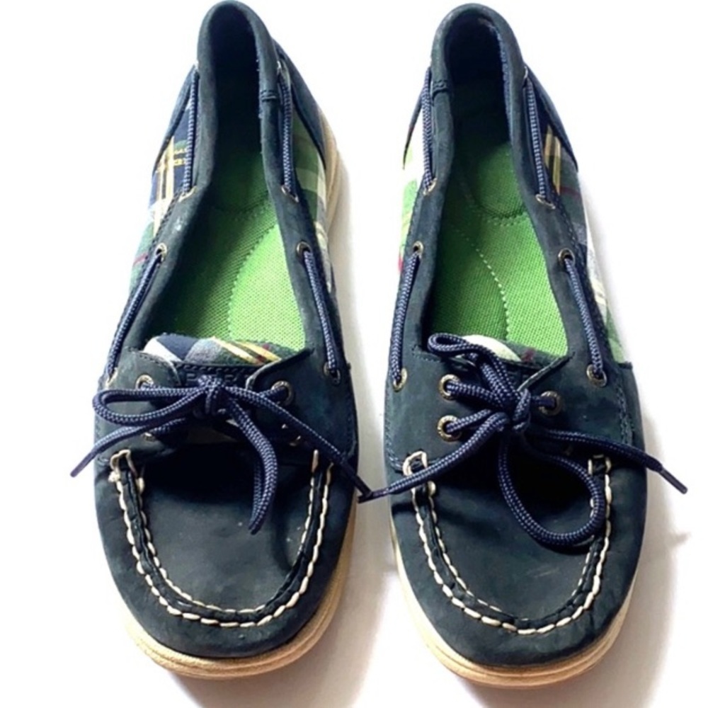 Green & Blue Sperry Top‎ Sider, Size 8 1/2